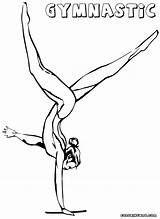 Gymnastic Colorings sketch template