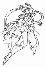 Moon Sailor Coloring Pages Crystal Super Tumblr sketch template