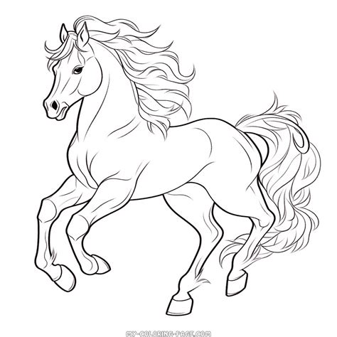 realistic stallion horse coloring page  coloring page
