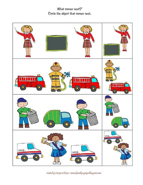 printable pictures  community helpers printable word searches
