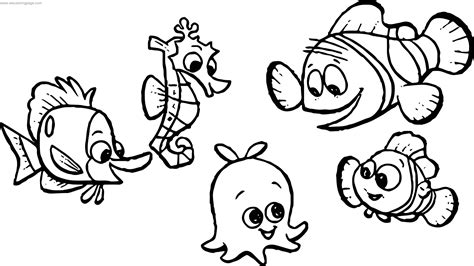disney finding nemo friends coloring pages wecoloringpagecom
