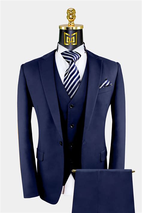 piece navy blue suit gentlemans guru