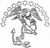 Emblem Ega Marine Corps Eagle Logo Anchor Globe Drawing Usmc Marines Old Edc Tattoo Pouch Getdrawings Drawings Setups Cowboy American sketch template
