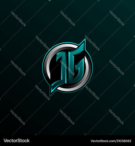 initial jg logo design initial jg logo design vector image