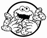 Cookie Coloring Monster Pages Printable Cookies Face Sesame Street Para Colorear Sheets Template Kids Dibujos Baby Monsters Elmo Milk Print sketch template