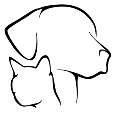 dog face outline clipart