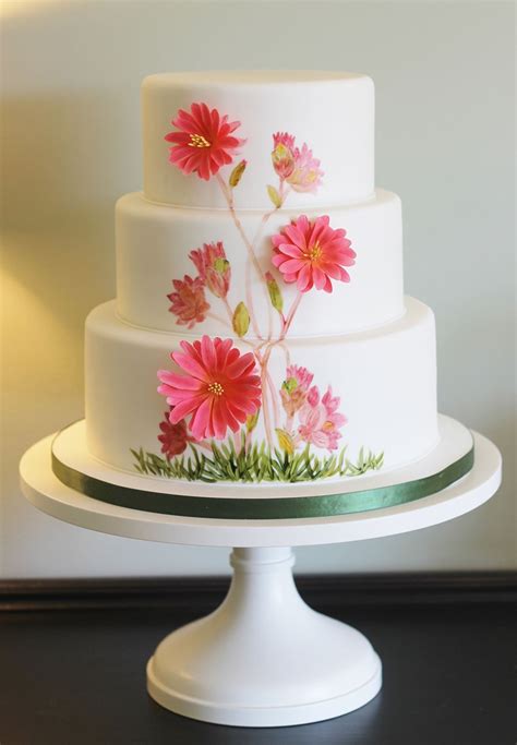 hand painted wedding cakes     chwv