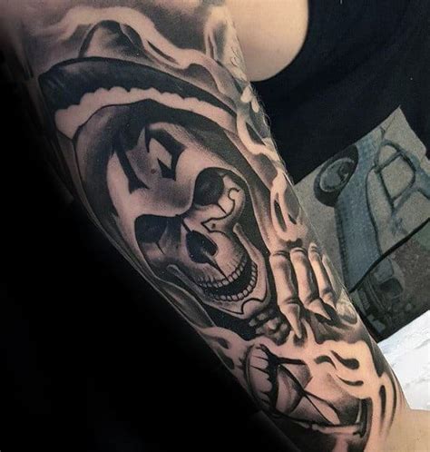 Meaningful Gangster Sleeve Tattoos For Men Tattoo Ideas