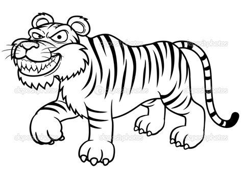 cartoon tiger  coloring pages preschool crafts