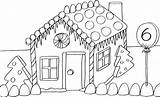 Coloring House Pages Gingerbread Christmas Print Printable Color Getcolorings sketch template