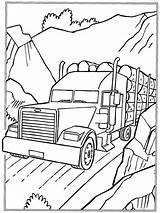 Coloring Pages Driver Truck Getcolorings Kids sketch template