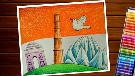 Cultural Diversity Of India Drawing Step By Step Heritage India