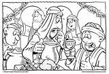 Turns Cana H2o Feast Kennedy Parable Banquet Gospels Jesús sketch template