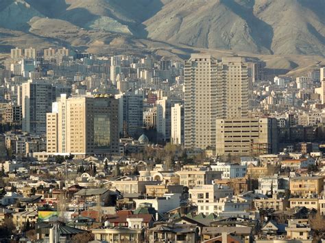 clear tehran city skyline  financial districts iran flickr