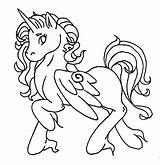 Alicorn Pony Little Coloring Pages Drawing Unicorn Color Getdrawings Template Printable Print Getcolorings sketch template