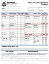 Cleaning Job Bid Sheets Pictures