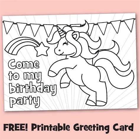 printable black white birthday party invitations  color