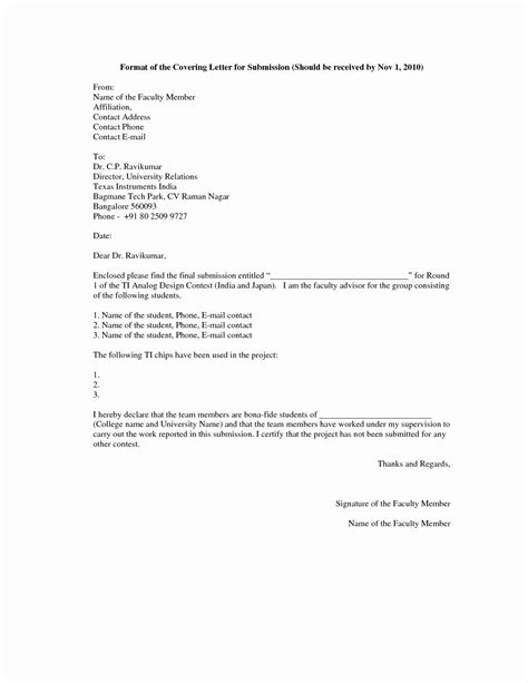 cover letter sample  editor official letter