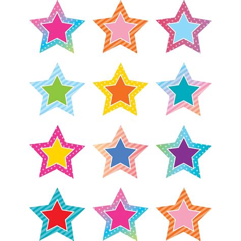 colorful vibes mini stars mini accents tcr teacher created resources accents