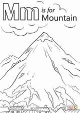 Mountain Letter Coloring Pages Erosion Sheet Template Printable Splash Color Preschool Alphabet Everest Getdrawings Getcolorings sketch template