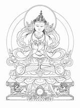 Dorje Chang Buddha Draw Outline Tibetan Choose Board sketch template