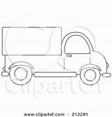 Clipart Outline Truck Pro Delivery Coloring Royalty Illustration Pams Rf Clipground sketch template