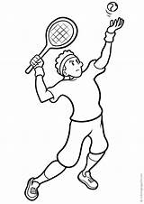 Tennis Tenis Colorear Esportes Ausmalbild Drukuj Kolorowanki Print sketch template