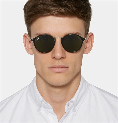 mens ray ban round sunglasses