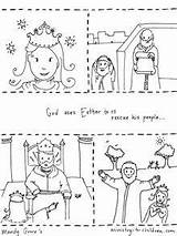 Esther Preschool Ester Storybook Bibbia Purim Christianity Atividade Colorings Uteer sketch template