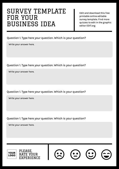 printable survey editable templates