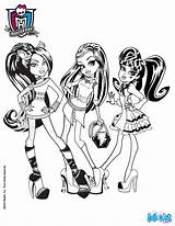 Monster High Coloring Draculaura Pages Clawdeen Frankie Hellokids Color Print Printable Monsterhigh Online Getcolorings sketch template