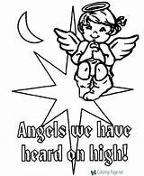 Coloring Pages Christian Angels Heard High Bible sketch template