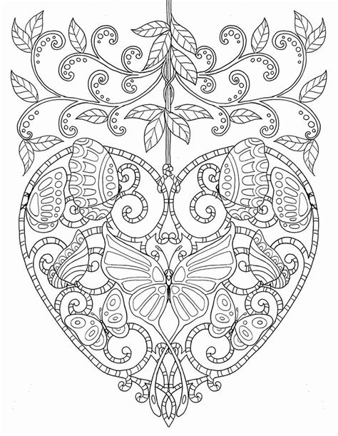 pin   love heart coloring pages