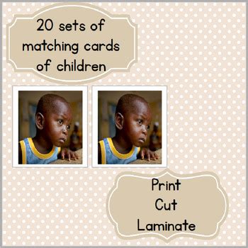 montessori matching cards  children  bella learning materials