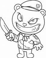Coloring Flippy Pages Happytreefriends Fun sketch template