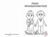 Grandparents Coloring Card Happy Pages Printable Grandfather Drawing Grandparent Supercoloring Getdrawings Popular sketch template