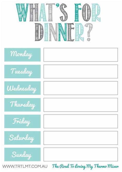 weekly meal plans weekly meal planner template meal planning