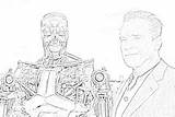 Terminator Coloring Pages Arnold Schwarzenegger Filminspector Sometimes Downloadable Protector Humans Hunts Them Down sketch template