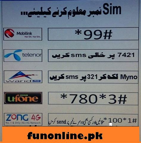 check ufone sim number  code webstudy