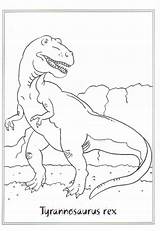 Rex Coloring Tyrannosaurus Popular sketch template
