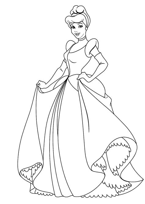 disegni da colorare principesse disney il meglio  cinderella princess