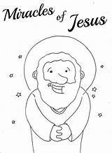 Coloring Miracles Jesus Pages Activity Miracle Book Template Popular Thank sketch template