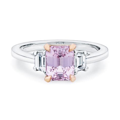 emerald cut pink sapphire engagment ring jm edwards jewelry