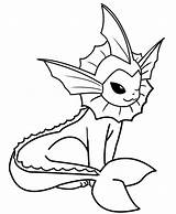 Vaporeon Eevee Pokémon Coloringbooks Getdrawings sketch template