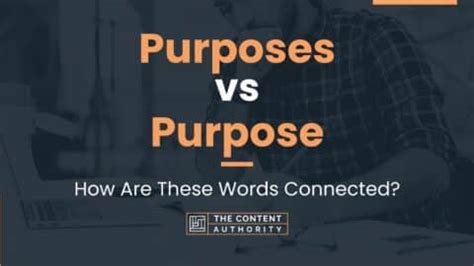 purposes  purpose    words connected