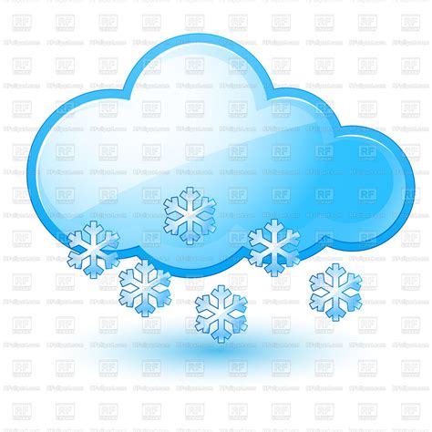 cloud  snowflake snow weather icon vector stock image  icons