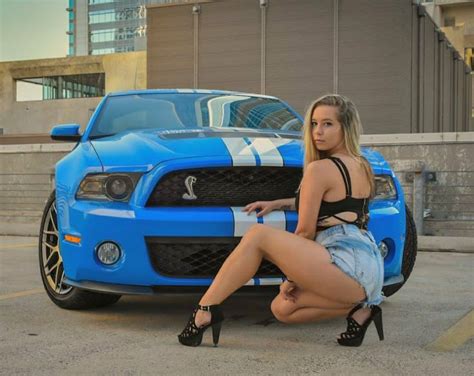 Pin By Ray Wilkins On Mustangs Blue Car Lady Mustang