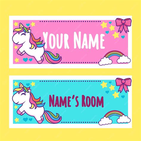 premium vector cute unicorn  sign  kid fit   tag