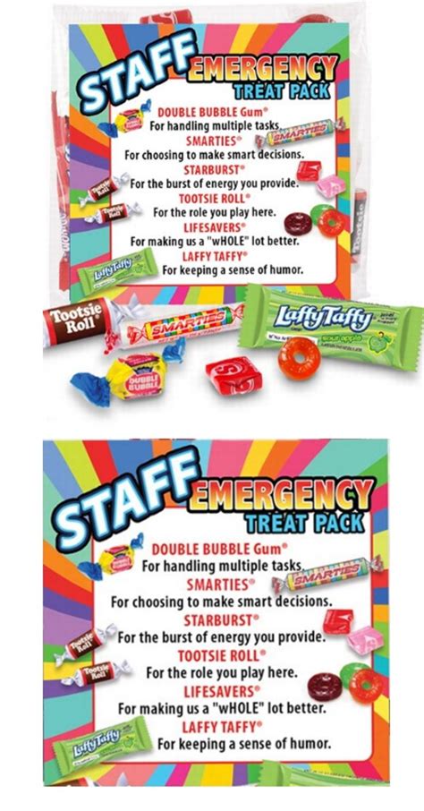 staff emergency treat pack lab week staff appreciation education