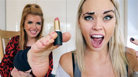 using her feet to do my makeup youtube